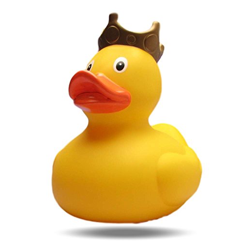 XXL - Badeente König - gelb I Quietscheente I L: 23 cm von Duckshop