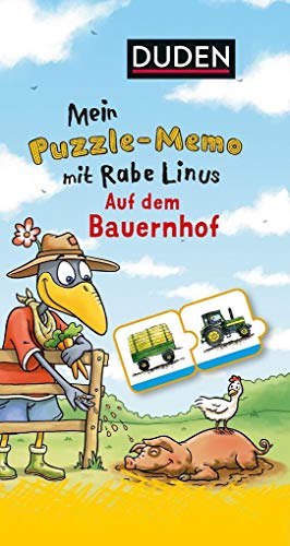 Mein Puzzlememo mit Rabe Linus – Auf dem Bauernhof von Duden