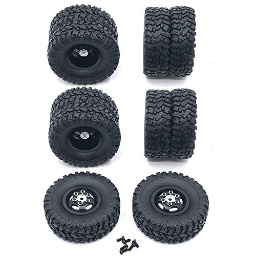 Doppel Rad Metall Felge mit Gummi Reifen Reifen für B16 B36 Q60 Q63 Q64 6WD 6X6 RC Truck, Schwarz Doppel Rad Metall Felge mit Gummi Reifen Reifen für B16 B36 Q60 Q63 Q64 6WD 6X6 RC Truck, Schwarz von Duendhd