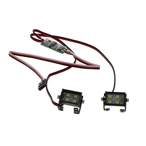 Duendhd 1 Paar Fernbedienungsmodelle LED-Scheinwerfer, geeignet für 1/10 Roboter Fernsteuerung für Offroad TRX4 Axial SCX10 D90 von Duendhd