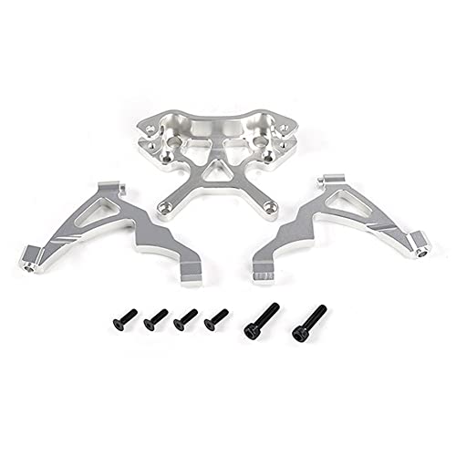 Duendhd CNC Metall Front Stoß DäMpfer StüTze Set für 1/5 Baja 5B 5T 5Sc Rovan King Motor,Silber von Duendhd