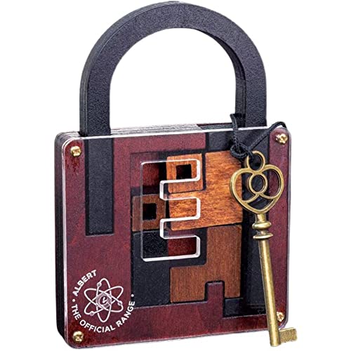 Duendhd High Difficulty Level IQ Lock Puzzle Classic Wooden Brainteaser Puzzles Game for Adults von Duendhd