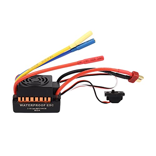 Duendhd Wasserfester Elektronik-Controller Esc 60 A mit 5,5 V/3 A Auslauf für Auto 1/10 Rc (orange) von Duendhd