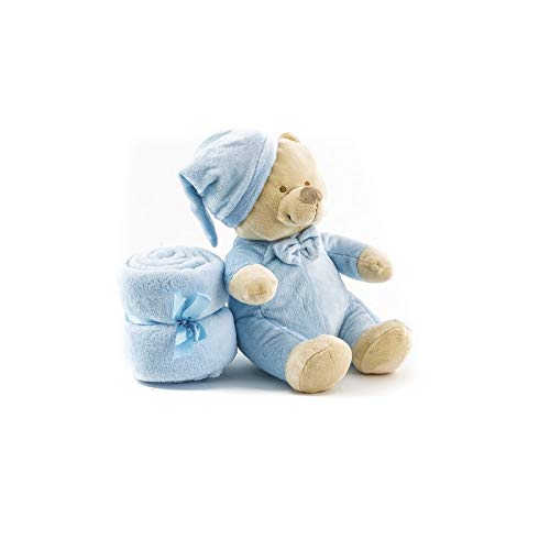 Duffi Baby Decke und Plüschtier, 90 x 75 cm, Blau Master Baby Home, S.L. 4076-12 von Duffi Baby