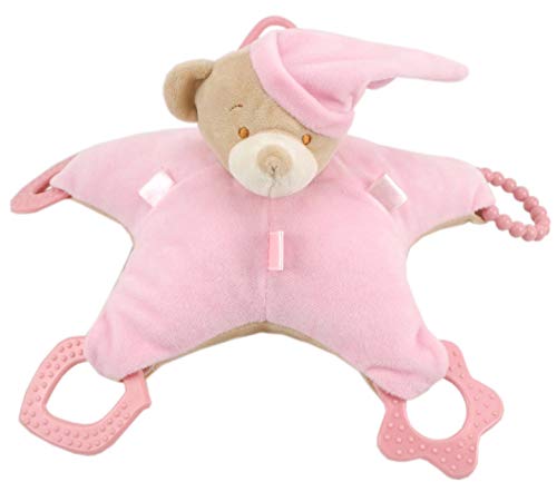 Duffi Baby Plüschtier Osito und Beißring, 100% Polyester Farbe rosa Master Baby Home, S.L. 0766-06 von Duffi Baby