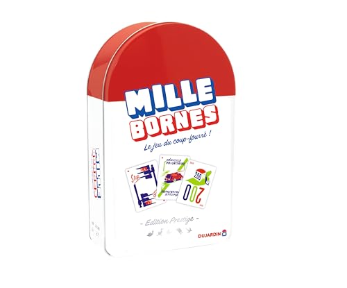 Dujardin – Mille Bornes Prestige, Gesellschaftsspiel, Kartenspiel, Metallbox, Geschenkbox, Erreichen Sie zuerst die 1000 Termine, zum Spielen mit Familie und Freunden, 2 bis 8 Spieler, ab 6 Jahren Dujardin – Mille Bornes Prestige, Gesellschaftsspiel, Kartenspiel, Metallbox, Geschenkbox, Erreichen Sie zuerst die 1000 Termine, zum Spielen mit Familie und Freunden, 2 bis 8 Spieler, ab 6 Jahren von Dujardin