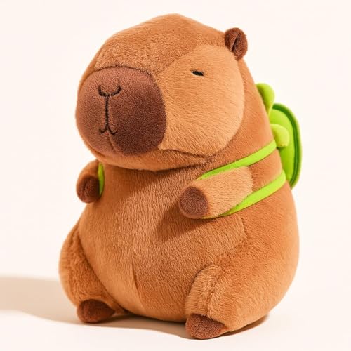 Dujuanus Capybara Plüschtier, Niedliche Capybara Kuscheltier mit Schildkrötenrucksack, Capybara Plushie Cute Plushies Stuffed Animals Spielzeug Geburtstagsgeschenk (55cm) von Dujuanus