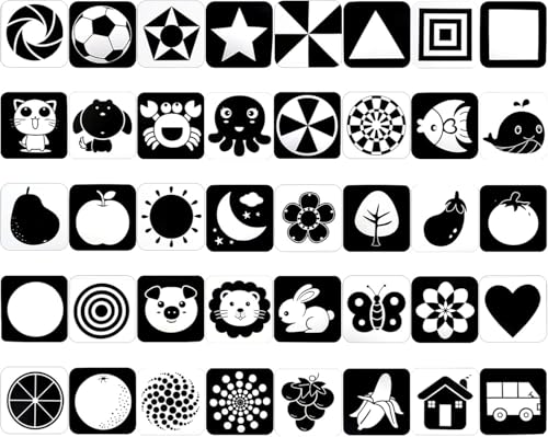 0-3-monatige Baby-visuelle Karte mit kontrastreichen visuellen Reizen -36 Seiten mit neugeborenen Spielzeugen und kognitiven Entwicklungsgeschenken 0-3-monatige Baby-visuelle Karte mit kontrastreichen visuellen Reizen -36 Seiten mit neugeborenen Spielzeugen und kognitiven Entwicklungsgeschenken von Dumhuts