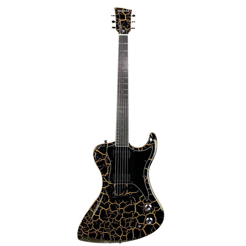 Dunable R2 DE Black/Yellow Crackle E-Gitarre von Dunable