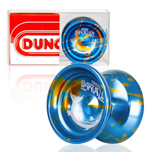 Duncan Toys Barracuda Yo-Yo, nicht reagierendes Pro-Level-Jo-Jo, konkaves Lager und Aluminiumkörper, blau mit Spritzwasser von Duncan