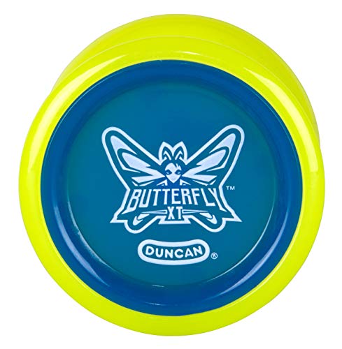 Duncan Toys Butterfly XT Jojo mit Schnur, Kugellagerachse und Kunststoffkörper, String Trick Jojo grün mit blauer Kappe Duncan Toys Butterfly XT Jojo mit Schnur, Kugellagerachse und Kunststoffkörper, String Trick Jojo grün mit blauer Kappe von Duncan