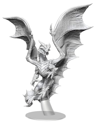 Dungeons & Dragons D&D Nolzur's Marvelous Miniatures: Adult Copper Dragon - Unlackierte Figur, grundiert & fertig zum Malen, RPG-Figur, für Display & Tischplatte von Dungeons & Dragons