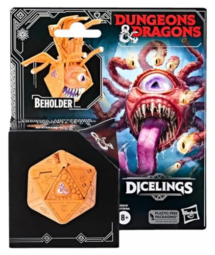 Dungeons & Dragons Dicelings Betrachter, D&D Beholder Drachenspielzeug zum Sammeln, Action-Figur, Orange von Dungeons & Dragons
