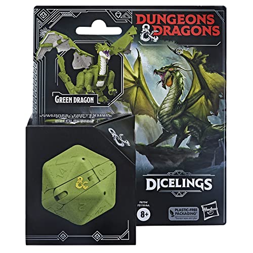 Dungeons & Dragons Dicelings Grüner Drache, D&D Drachenspielzeug zum Sammeln, Action-Figur von Dungeons & Dragons