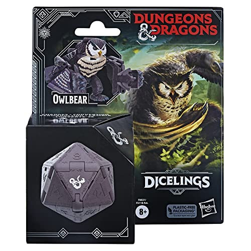 Dungeons & Dragons Dicelings Owlbear, D&D Drachenspielzeug zum Sammeln, Action-Figur von Dungeons & Dragons