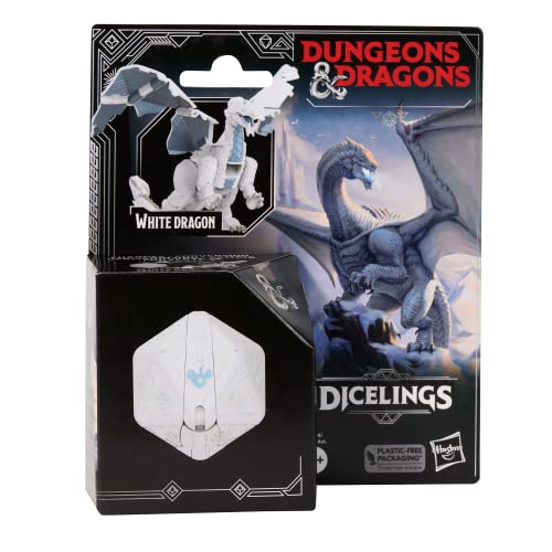 Dungeons & Dragons Dicelings White Dragon Collectible D&D Monster Dice Transforming Giant D20 Actionfiguren Rollenspiel Würfel von Dungeons & Dragons