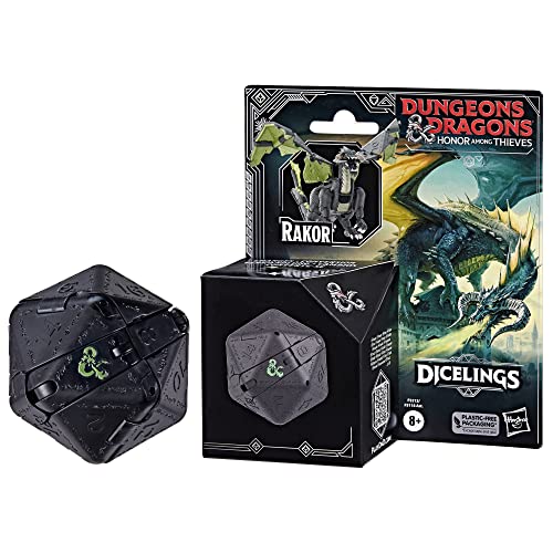 Dungeons & Dragons Ehre unter Dieben D&D Dicelings Schwarzer Drache, D&D Drachenspielzeug zum Sammeln, Action-Figur von Dungeons & Dragons