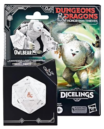 Dungeons & Dragons Ehre unter Dieben D&D Dicelings Weißer Eulenbär, D&D Drachenspielzeug zum Sammeln, Owlbear Action-Figur von Dungeons & Dragons