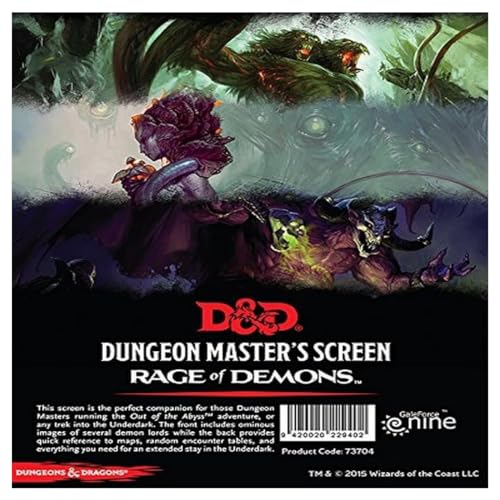 Gale force Nine LLC GFN73704 D&D DM Screen-Rage of Demons, Mehrfarbig von Gale Force Nine