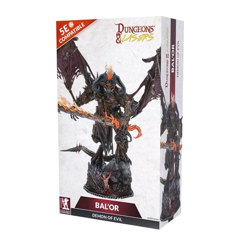 Dungeons & Lasers Bal'or Demon of Evil Große DND-Miniatur, 220 mm hoch, mit malerischem Sockel, 5e-kompatibel, Malerei und Montage erforderlich, ab 14 Jahren von Dungeons & Lasers