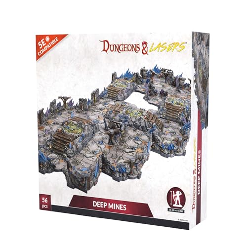 Dungeons & Lasers Deep Mines DND-Gelände-Set, 56-teilig, kompatibel mit 5e, Malerei und Montage erforderlich, ab 14 Jahren von Dungeons & Lasers