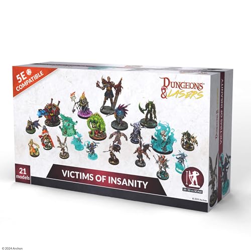 Dungeons & Lasers Victims of Insanity DND Miniatures - 21 Modelle mit malerischen Basen - unlackiert, unmontiert - ab 14 Jahren Dungeons & Lasers Victims of Insanity DND Miniatures - 21 Modelle mit malerischen Basen - unlackiert, unmontiert - ab 14 Jahren von Dungeons & Lasers