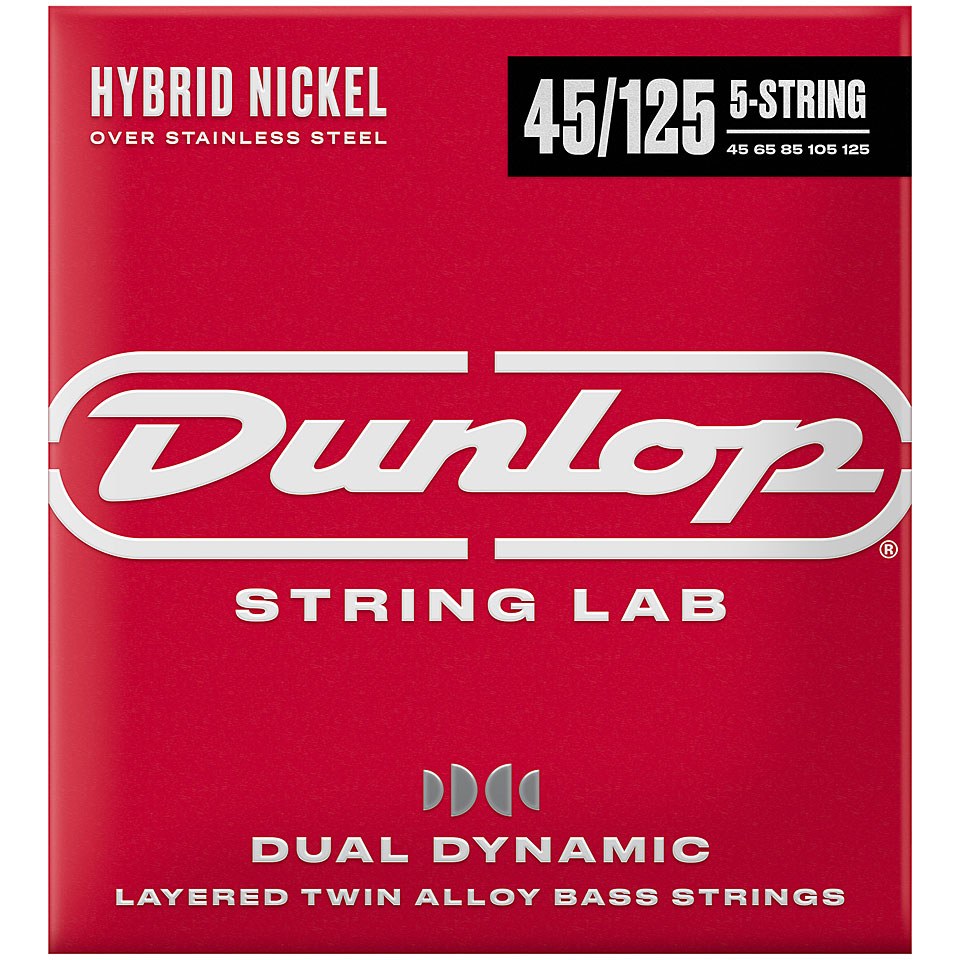 Dunlop Dual Dynamic Hybrid Nickel .45-125 Saiten E-Bass von Dunlop