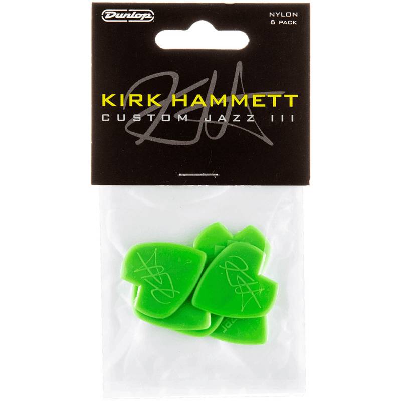 Dunlop Kirk Hammet Sign. Jazz III 1,38 Green Player&#39;s Pa Plektrum von Dunlop