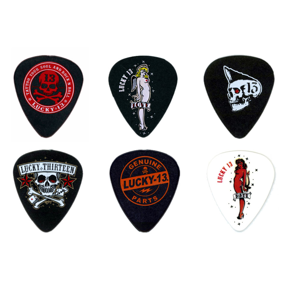 Dunlop Lucky 13 0,73 mm (6 pcs) Plektrum von Dunlop