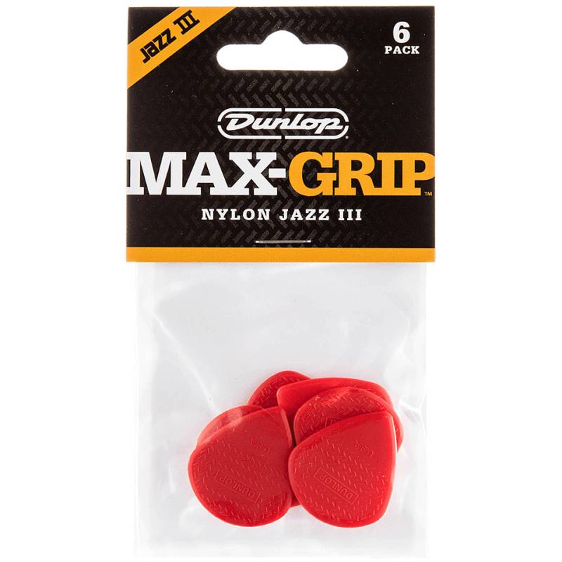 Dunlop Max-Grip Jazz III Nylon (6 pcs) Plektrum von Dunlop