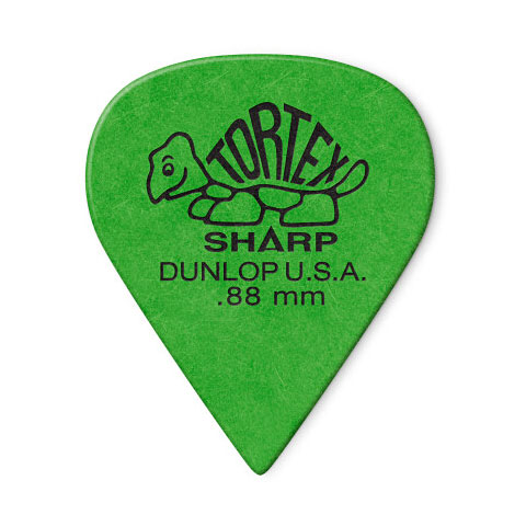 Dunlop Tortex Sharp 0,88 mm (12 pcs) Plektrum von Dunlop