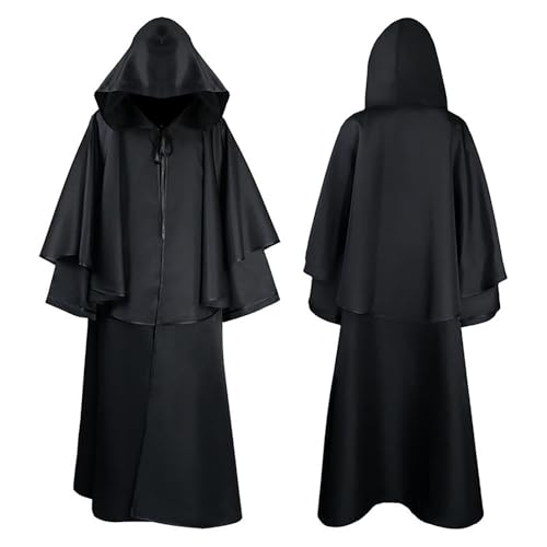Duohropke Mittelalter Kleid Herren Mittelalter Renaissance Kleidung Damen Umhang mit Kapuze Priester Lang Robe Cosplay Kostüm Große Größen Halloween Karneval Kostüm Übergröße Poncho Cape Duohropke Mittelalter Kleid Herren Mittelalter Renaissance Kleidung Damen Umhang mit Kapuze Priester Lang Robe Cosplay Kostüm Große Größen Halloween Karneval Kostüm Übergröße Poncho Cape von Duohropke
