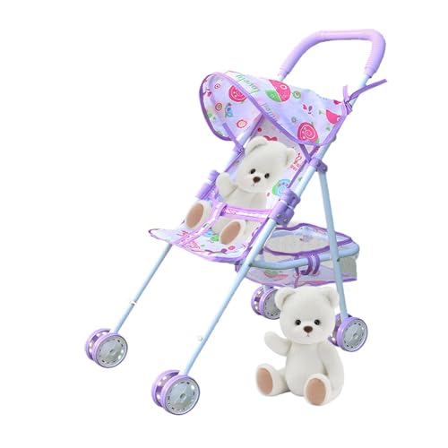 Babypuppenwagen, Zusammenklappbarer Puppenkinderwagen Für Kleinkinder, Rollenspielspielzeug Puppen Y Kinderwagen, Kinderspielzeug-Kinderwagen Für Bibi-Pupp e, Geeignet Für Kinder Ab 2 Jahren Babypuppenwagen, Zusammenklappbarer Puppenkinderwagen Für Kleinkinder, Rollenspielspielzeug Puppen Y Kinderwagen, Kinderspielzeug-Kinderwagen Für Bibi-Pupp e, Geeignet Für Kinder Ab 2 Jahren von Duqulle