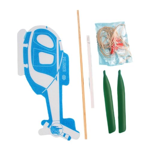Duqulle Flying Helicopter Toy, Kleinkindhubschrauber -Spielzeug - Gummibandflugzeugmodellkit | Handgefertigter Technologieflugzeug Playset für 4-12 Kinder Hinterhofpark im Alter von 4 bis 12 Jahren von Duqulle