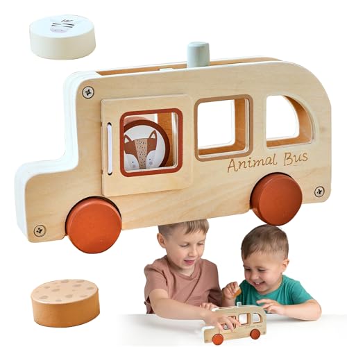 Duqulle Kinder Bus Spielzeug | Holzspielzeug Für Kleinkinder,Tragbares Lernspiel Interaktives Kreativspiel Für Schule Unterhaltung Mädchen Duqulle Kinder Bus Spielzeug | Holzspielzeug Für Kleinkinder,Tragbares Lernspiel Interaktives Kreativspiel Für Schule Unterhaltung Mädchen von Duqulle