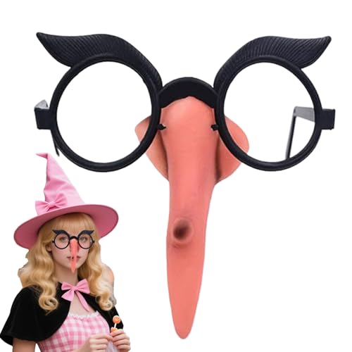 Duqulle Künstliche Nase Halloween - Halloween Kostüm Zubehör Künstliche Nase | Clown Requisiten Kostümbrille Für Maskerade Geburtstagsfeier Weihnachtsauftritt Verkleidung Und Karneval von Duqulle
