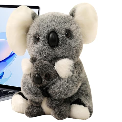 Duqulle Kuscheltier Koala,Mama Hält Kleine Koala Kuschelfreunde | Weiches Süßes Dekoratives Kuscheltier Für Kinder Erwachsene Mädchen Geburtstagsgeschenk Zimmerdeko von Duqulle
