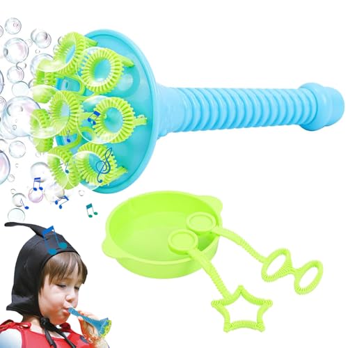 Duqulle Outdoor -Blasenspielzeug, Blase für Kinder | 3X Bubble Maker - Bubbles Blasen Spielzeug mit Round Tray Manual Trompetenstab für Mädchen Spielplatz Hinterhof von Duqulle