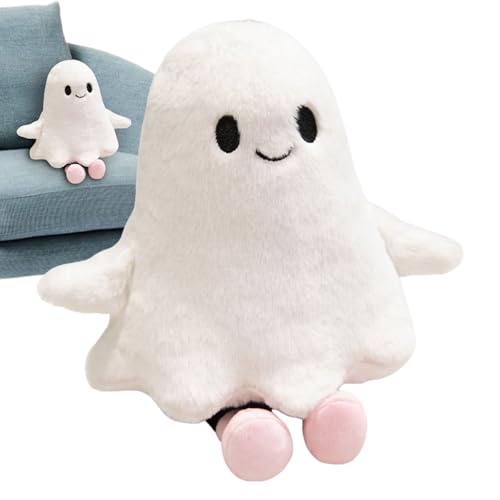 Duqulle Plüschkissen Geisterdesign,Kuscheltier Gruselfigur Halloween | Süßes Plüsch Halloween Spielzeug Für Kinder Jugendliche Erwachsene Zum Kuscheln Deko Für Kinderzimmer Wohnzimmer Sofa Bett Auto von Duqulle