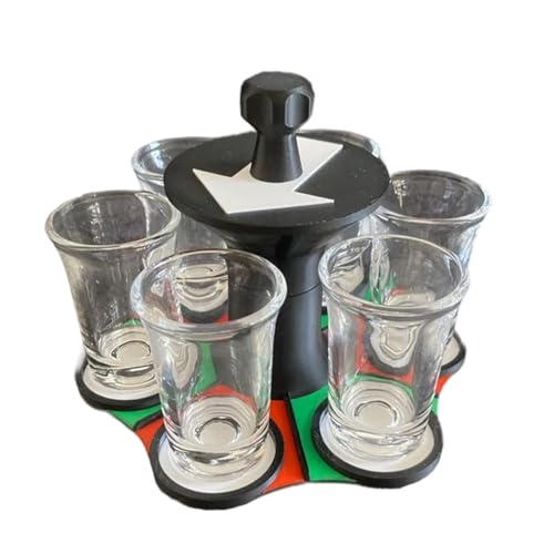 Duqulle Roulette Trinkspiel, Spaß Shotglas Roulette, Für Camping Paare Singles Halloween Junggesellenabschiede Partys Verabredungen Liebhaber von Duqulle
