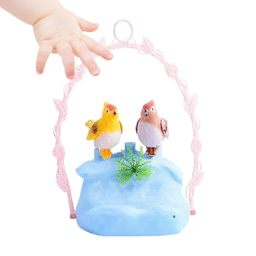 Duqulle Spielzeugvögel Für Kinder - Sprachaktivierte Sensor Vogel Figuren Spielzeug | Interaktives Elektronisches Tier Für Kindergarten Mädchen Zimmerdekoration Reisegeburtstag von Duqulle