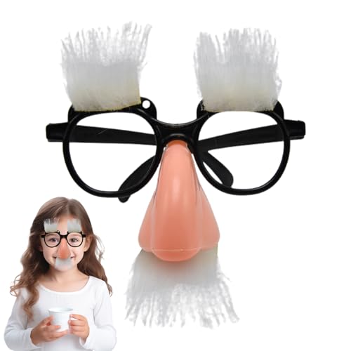 Halloween Kostümgläser, Große Nasen Halloween Brille, Dumme Brille Mit Großen Nase, Augenbrauen Und Schnurrbart, Lustige Foto -Requisiten Neuheit Halloweens Partys Brilles Für Kinder Erwachsene von Duqulle