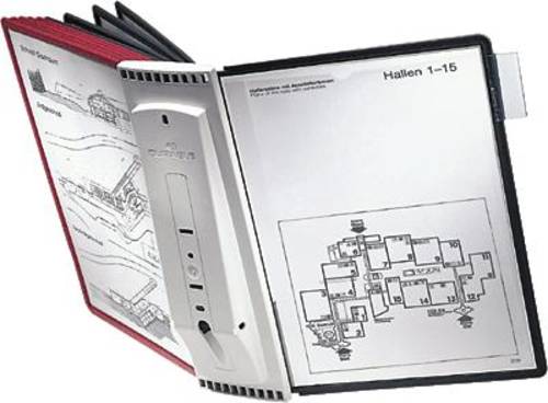 Durable Sichttafelwandhalter SHERPA WALL 10 - 5631 Rot, Schwarz DIN A4 Anzahl der mitgelieferten Sic von Durable