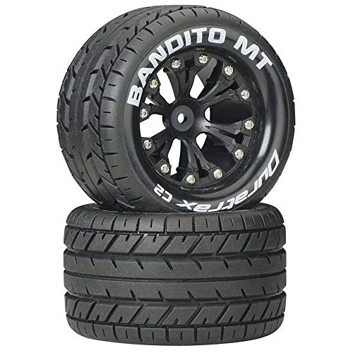 Bandito MT 2.8" 2WD Mounted Rear C2 Tires, Black (2) von Duratrax