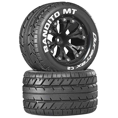 Bandito MT 2.8" Mounted 1/2" Offset C2 Tires, Black (2) von Duratrax