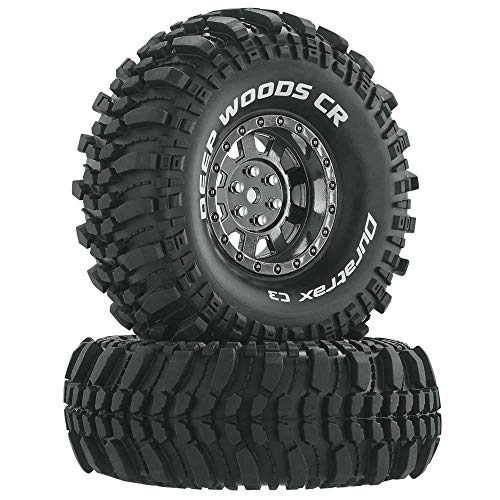 Deep Woods CR C3 Mounted 1.9" Crawler Tires, Chrome (2) von Duratrax