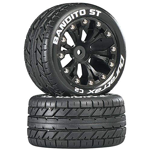 Bandito ST 2.8" 2WD Mounted Rear C2 Tires, Black (2) von Duratrax