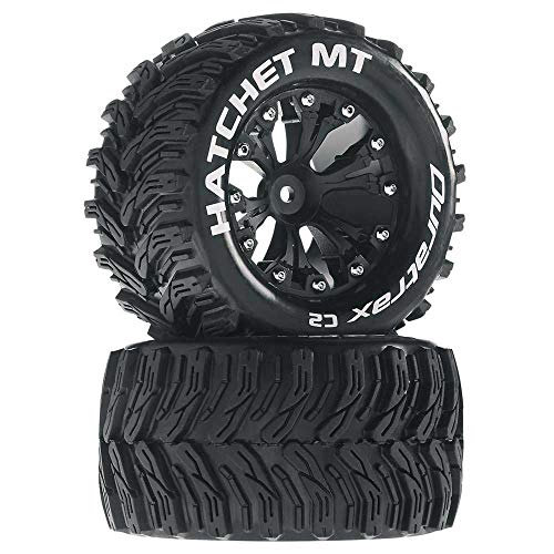 Hatchet MT 2.8" 2WD Mounted Rear Tires, Black (2) von Duratrax
