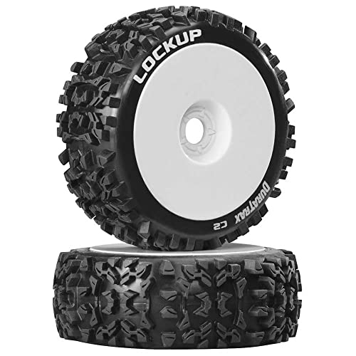 Lockup 1/8 C2 Mounted Buggy Tires, White (2) von Duratrax