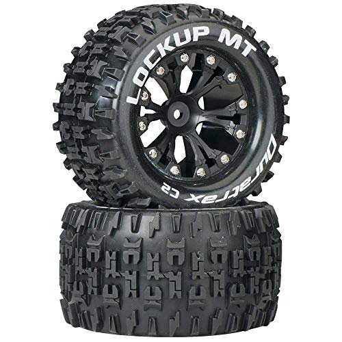 Lockup MT 2.8" 2WD Mounted Rear C2 Tires, Black (2) von Duratrax